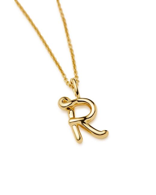 Missoma Metallic Initial R Mini 18Kt Vermeil Necklace