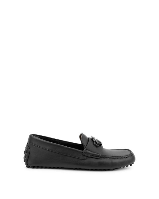 Gucci Black Aryton Gg Leather Driving Shoes for men