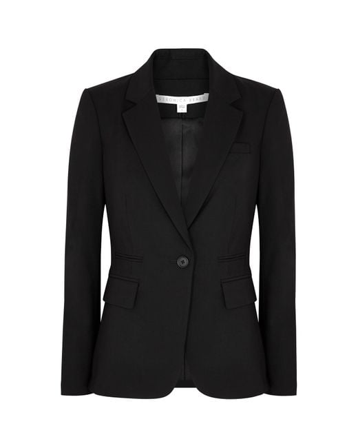 Veronica Beard Black Classic Dickey Stretch-Wool Blazer