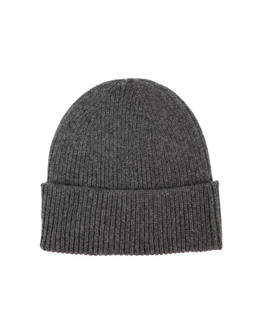 COLORFUL STANDARD Gray Ribbed Wool Beanie