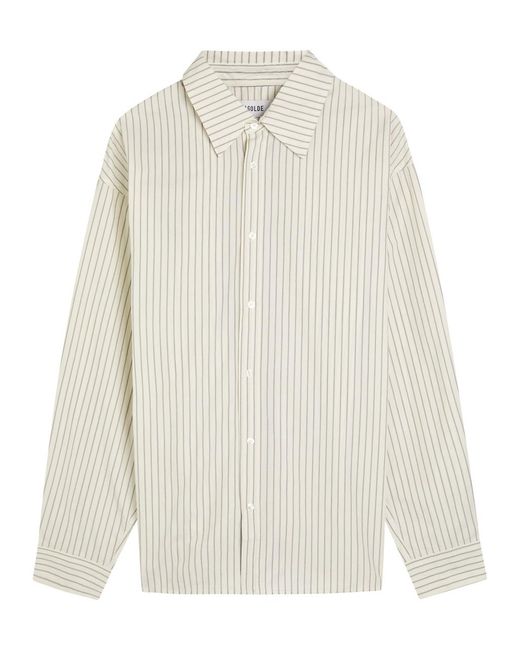 Agolde White Aurel Striped Cotton-Poplin Shirt for men