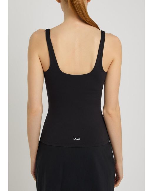 Tala Black Dayflex Minimal Stretch-Jersey Vest