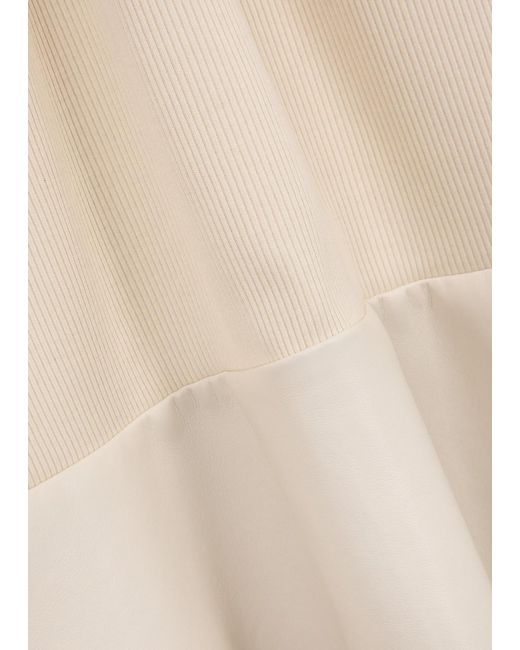 Nanushka White Talulla Ribbed Cotton Maxi Dress