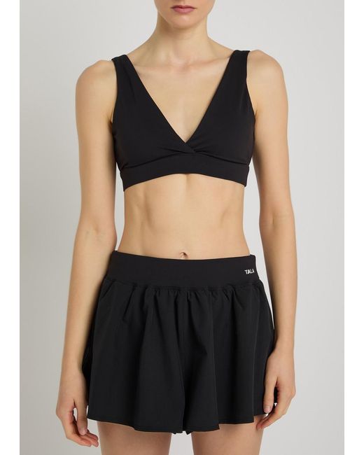 Tala Black Dayflex V-Neck Stretch-Jersey Sports Bra