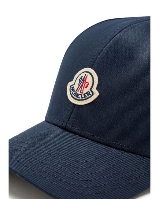 Moncler Blue Logo-Appliquéd Twill Cap for men