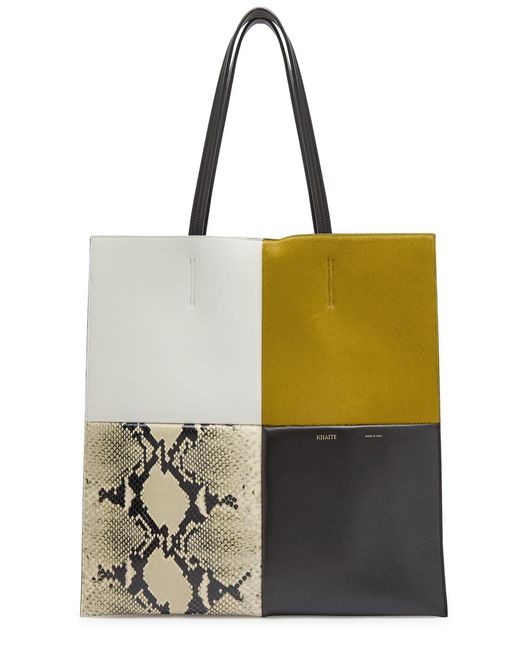 Khaite Multicolor Piper Patchwork Leather Tote Bag