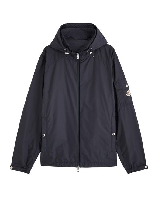 Moncler Blue Etiache Hooded Shell Jacket for men