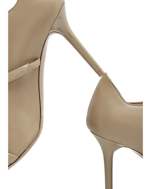 Malone Souliers Natural Maureen 85 Leather Pumps