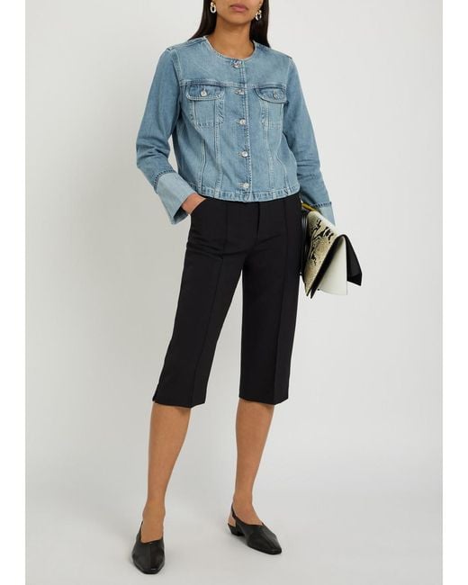 PAIGE Blue Dean Panelled Denim Jacket