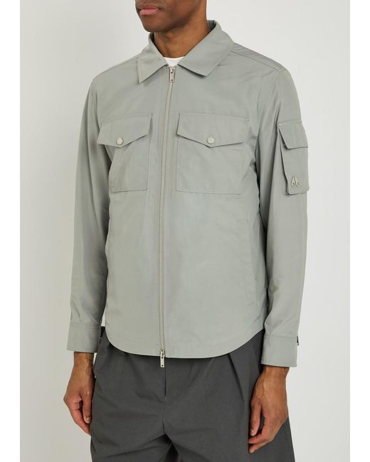 Moose Knuckles Gray Charlesbourg Shell Overshirt for men