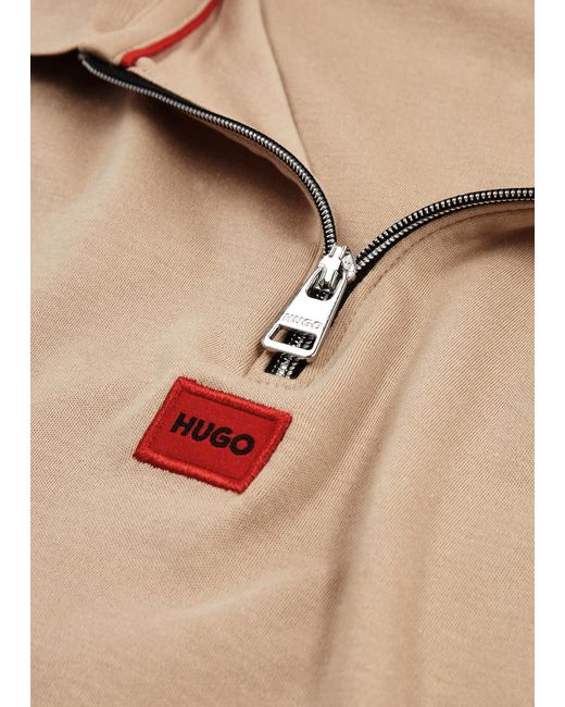 HUGO Natural Logo Cotton Polo Shirt for men
