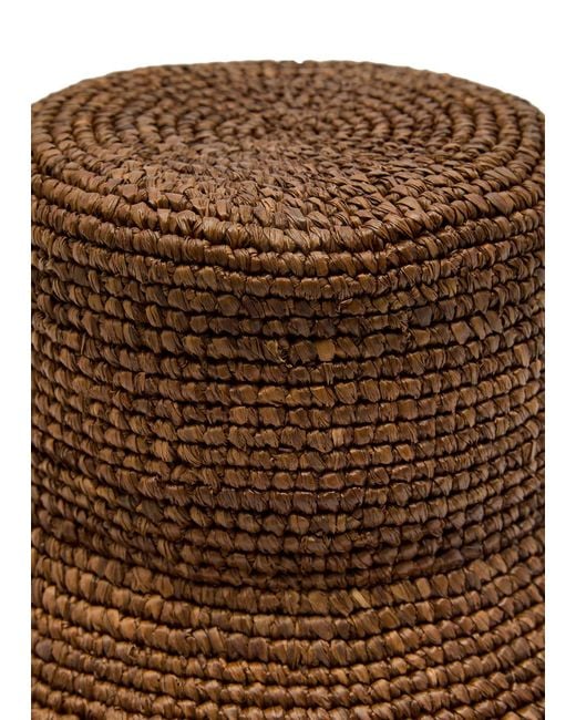 Vivienne Westwood Brown Orb Raffia Bucket Hat