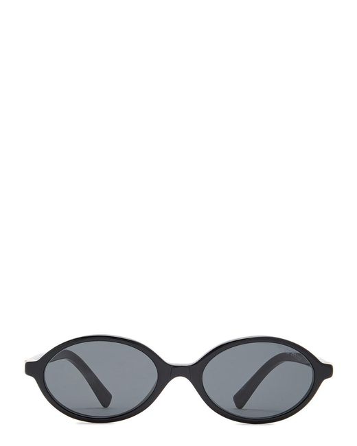Miu Miu Black Oval-Frame Sunglasses