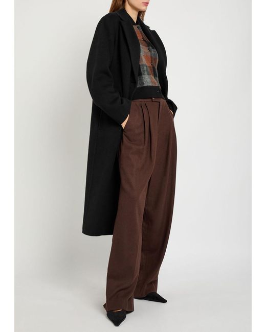 Vince Black Wool-Blend Coat