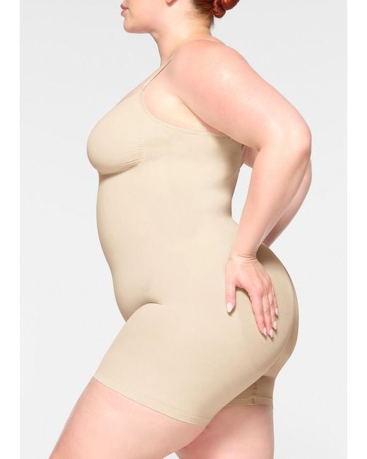 Skims Natural Seamless Sculpt Mid-Thigh Bodysuit