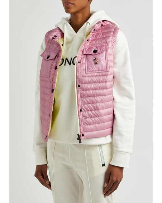 Moncler Pink Day-namic Gumiane Quilted Shell Gilet