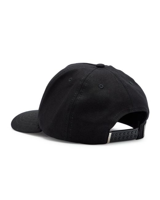 Amiri Black Ma Logo-Embroidered Canvas Cap for men
