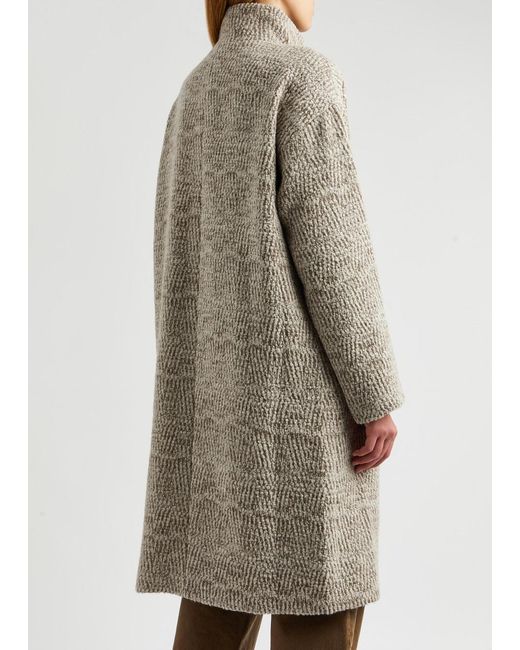 Eileen Fisher Natural Bouclé Alpaca-blend Coat