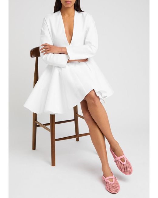 Alaïa Pink Mesh Ballet Flats