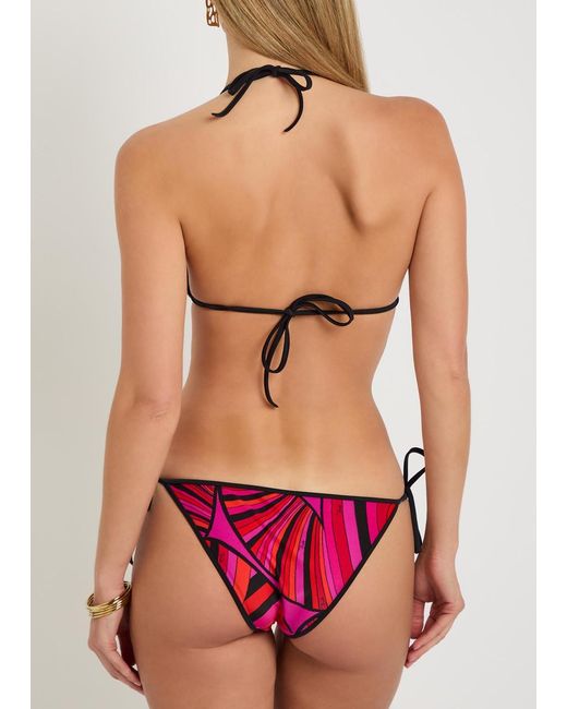 Emilio Pucci Red Printed Bikini Briefs