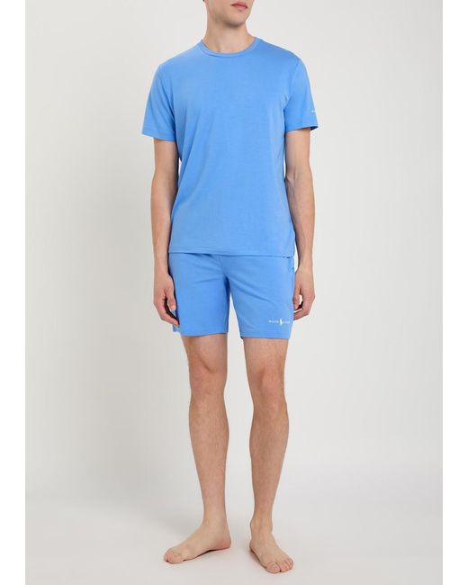 Polo Ralph Lauren Blue Logo Jersey Sleep T-Shirt for men