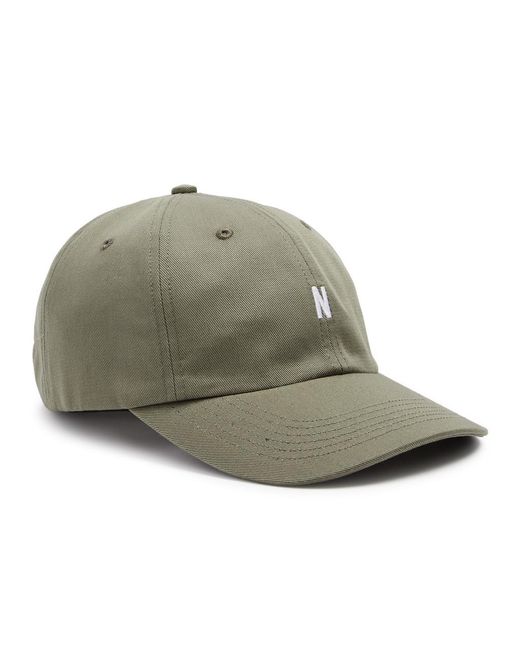 Norse Projects Green Sports Logo Cotton-twill Cap for men