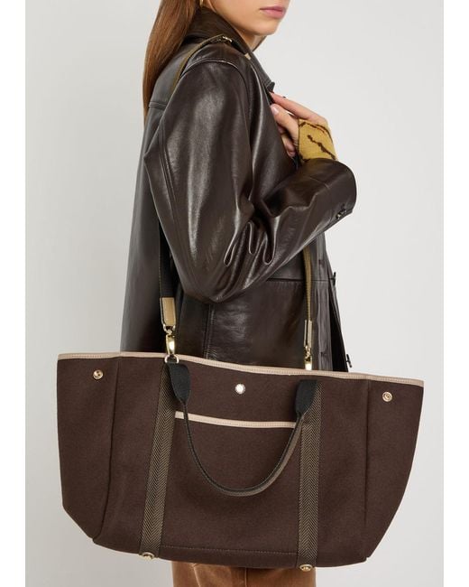 Rue de Verneuil Brown Traversée M Pockets Whip Wool Tote Bag