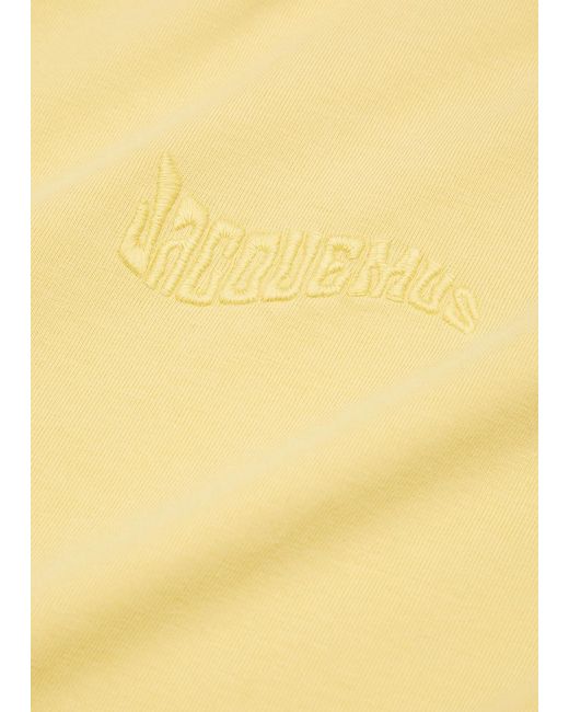 Jacquemus Yellow Le T-shirt Carmague Logo Cotton T-shirt for men