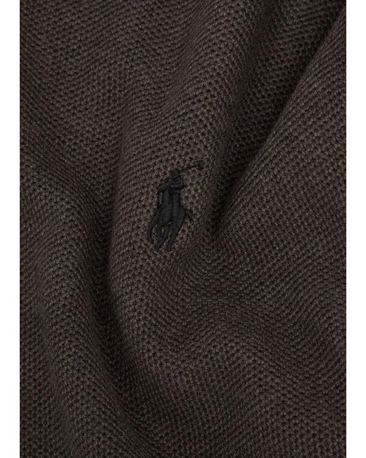 Polo Ralph Lauren Gray Logo-embroidered Piqué Cotton Jumper for men
