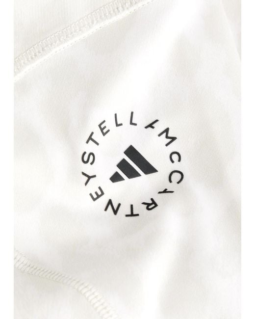 Stella McCartney White Adidas X Leopard-Print Stretch-Jersey Mid-Layer Jacket