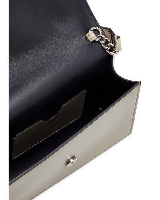Alexander McQueen Gray Skull Small Leather Shoulder Bag