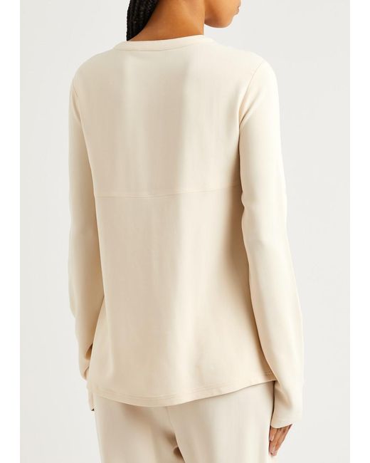 Stella McCartney White Arlesa Half-zip Stretch-crepe Top