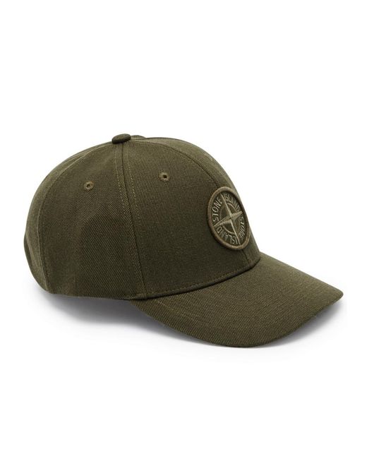 Stone Island Green Logo-embroidered Twill Cap for men