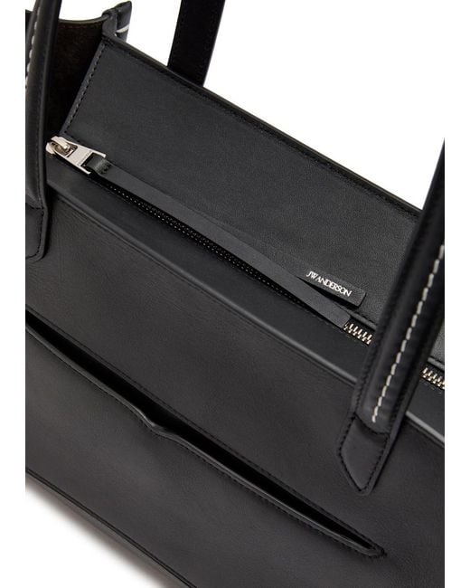 J.W. Anderson Black Elongated Loafer Leather Tote Bag