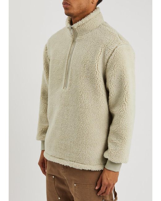 MKI Miyuki-Zoku Natural Half-zip Fleece Sweatshirt for men
