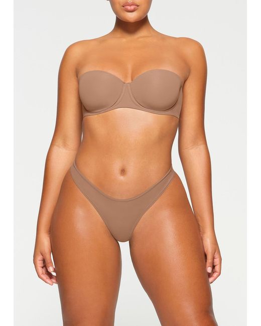 Skims Brown Strapless Bra
