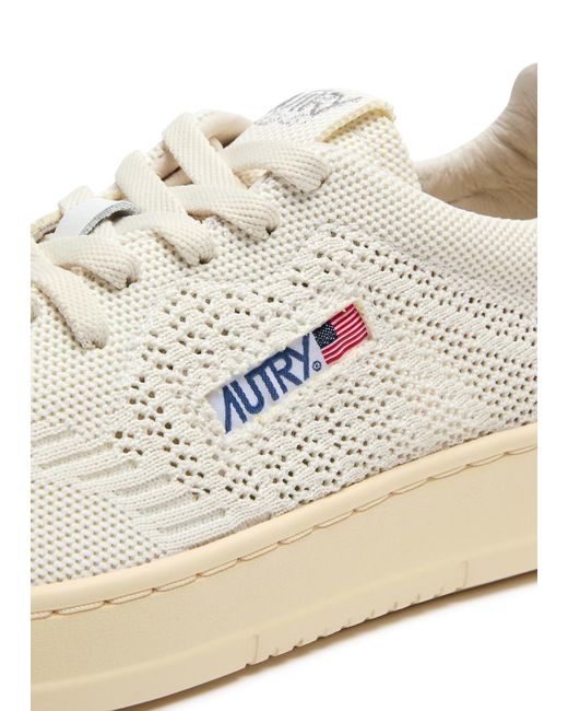 Autry White Easeknit Medalist Knitted Sneakers for men