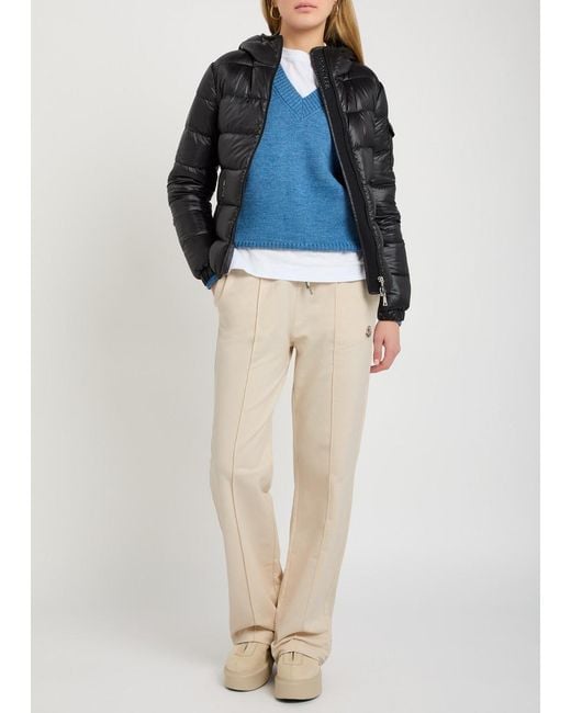 Moncler Natural Pintuck Straight-Leg Cotton Sweatpants