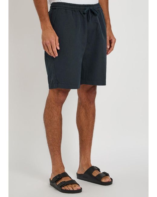Universal Works Blue Simple Linen-Blend Shorts for men