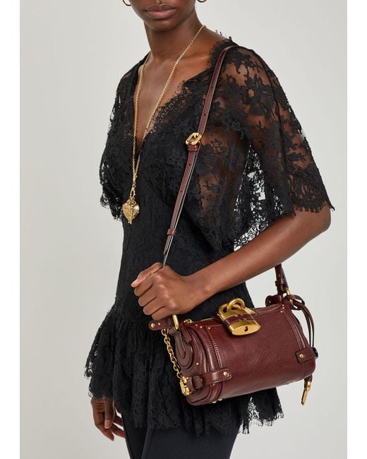 Chloé Purple Paddington Grained Leather Shoulder Bag