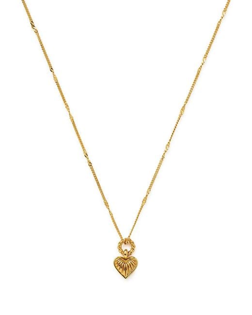 Missoma Metallic Mini Ridge Heart 18Kt Vermeil Necklace
