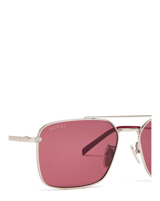 Gucci Pink Aviator-Style Sunglasses for men