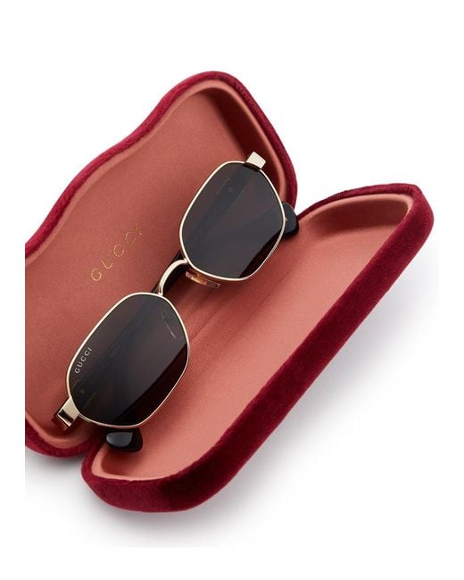 Gucci Multicolor Oval-frame Sunglasses