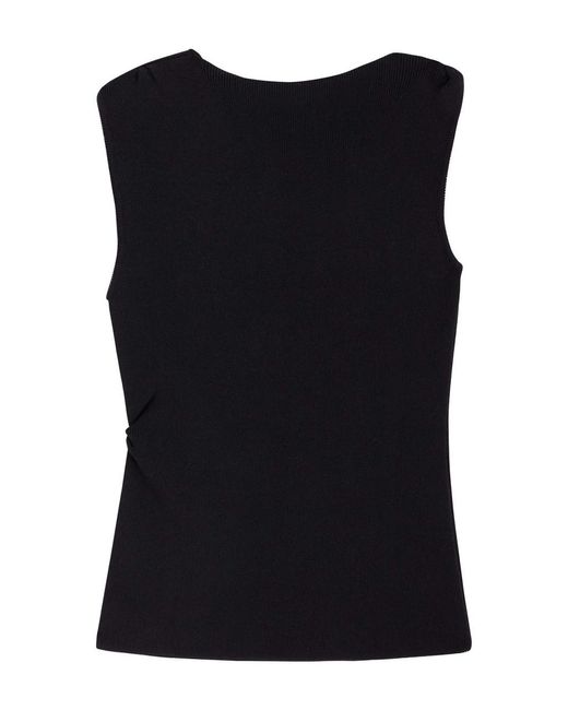 Almada Label Women's Black Ami Off-The-Shoulder Knitted Tank