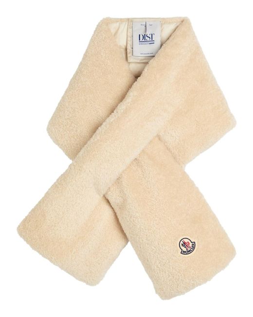 Moncler Natural Quilted Teddy Scarf