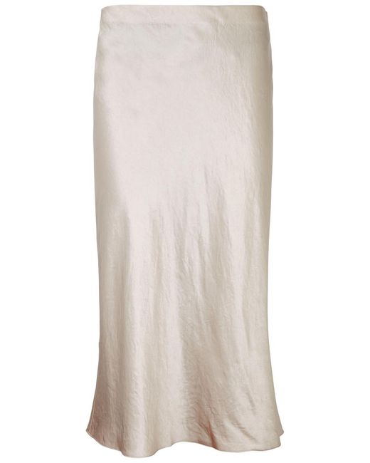 Vince Natural Hammered Satin Skirt
