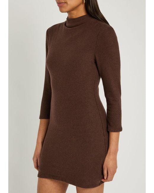Reformation Brown Camille Lyocell-Blend Mini Dress