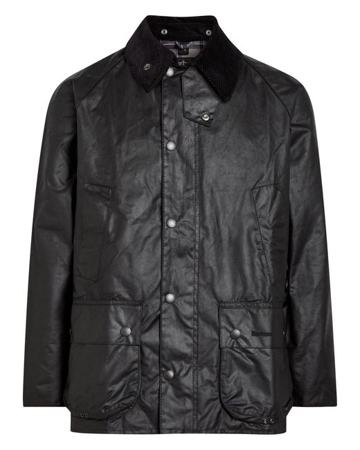 Barbour Black Bedale Waxed Cotton Jacket for men