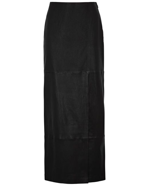 Rag & Bone Black Ilana Leather Maxi Skirt