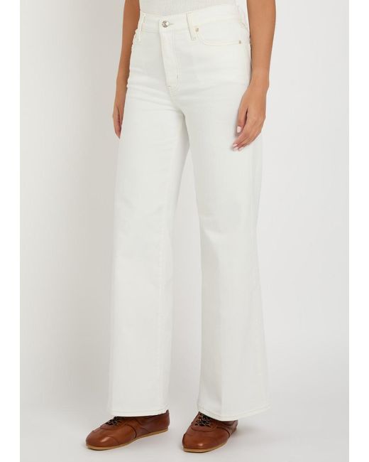 FRAME White Le Slim Palazzo Wide-Leg Jeans